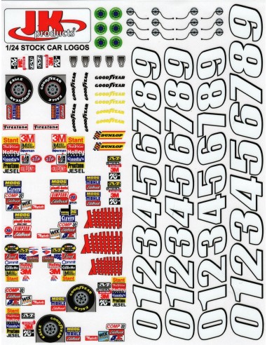 1/24 Stock Car Logo Stickers - S44