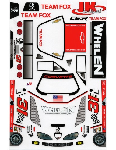 4" Corvette C6 Decals Team Fox no.31...