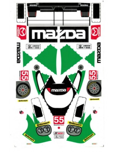 4" Lola B12 Mazda Decals no.55 - SB114U5