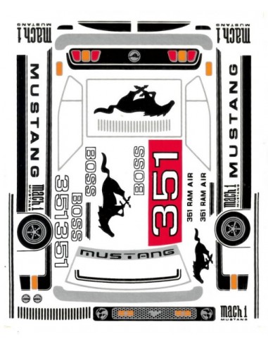 4" Mustang March 1 Boss Decals no.351...