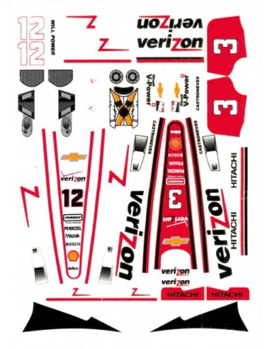 Wide Indy/F1 Verizon no.3 Sticker...